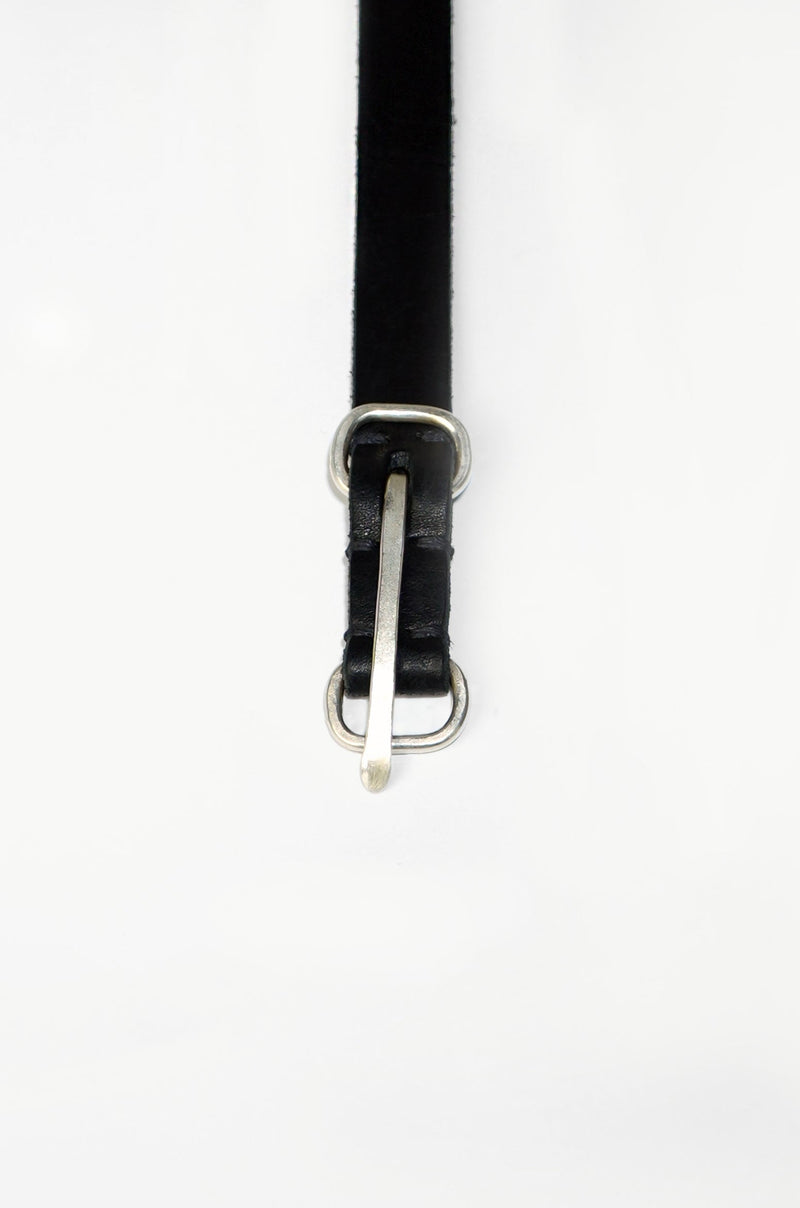 "'+" STUDDED DOUBLE OVAL BUCKLE THIN BELT