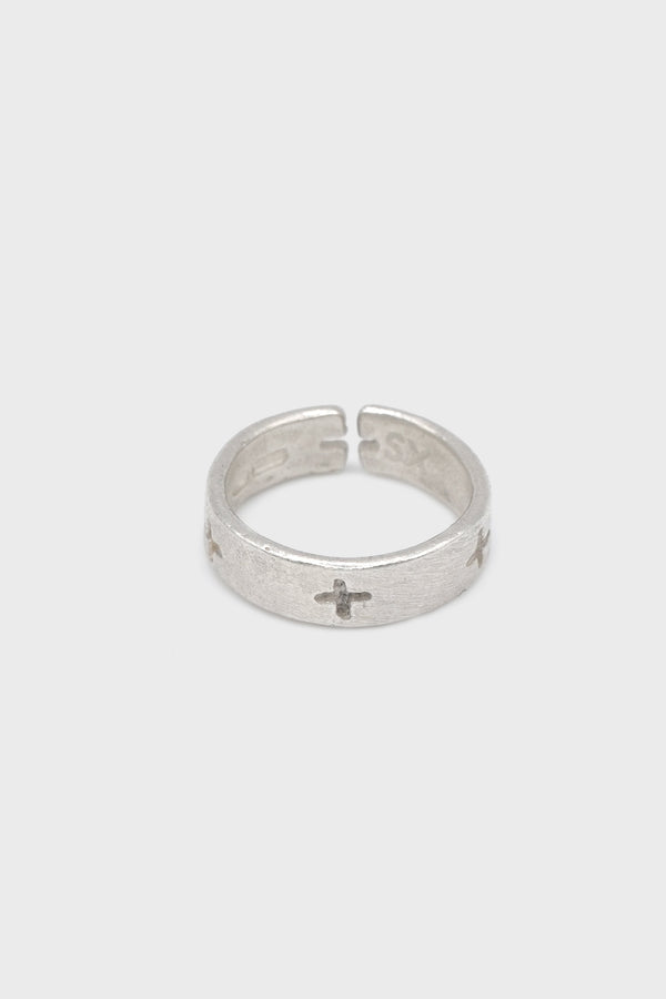MULTIPLE CROSS CARVED RING
