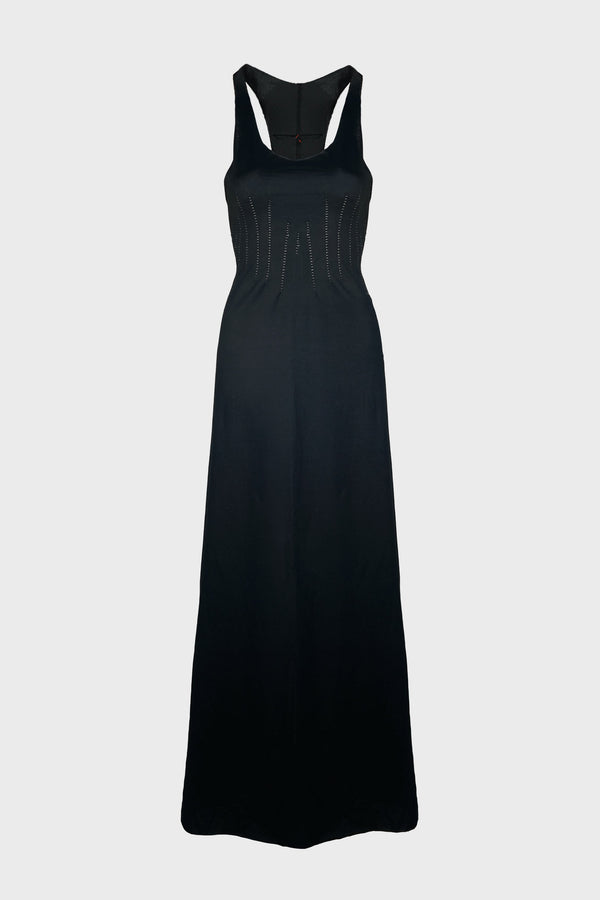 SCAR PLEATS LONG DRESS
