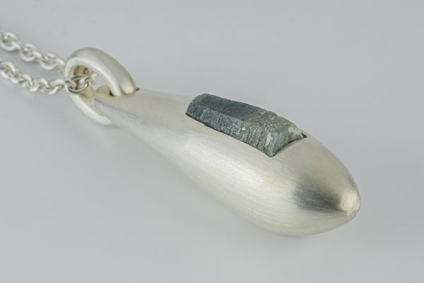 Chrysalis Necklace (Cremaster Emergence, Sapphire, MA+SAP)