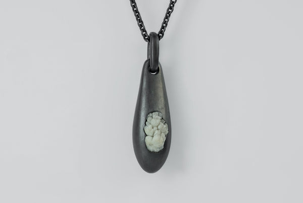 Chrysalis Necklace (Cremaster Emergence, Zincite, KA+ZIN)