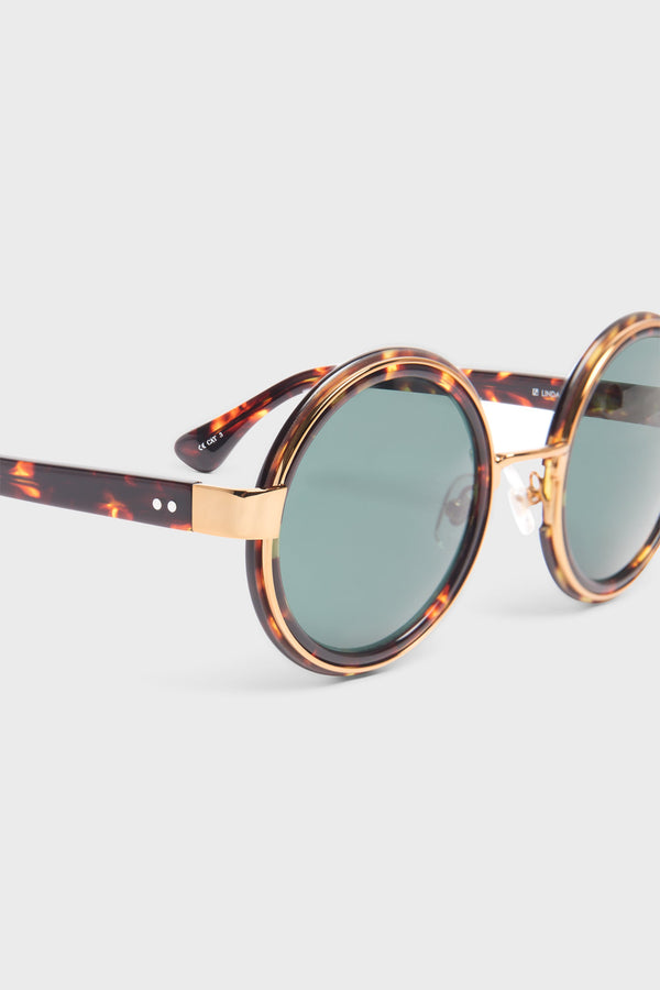 LINDA FARROW × DRIES VAN NOTEN TSHELL ROUND SUNGLASSES
