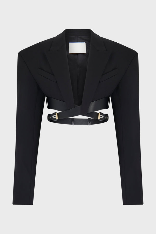 CONSTRICTOR CROP JACKET W/ VACHETTA STRAP