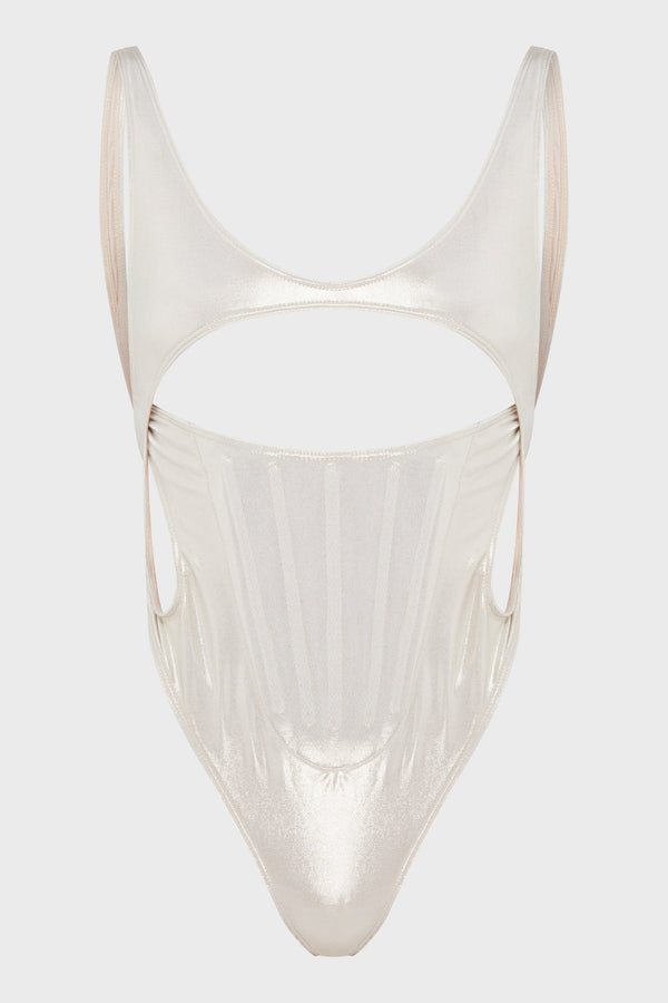 CORSETED ONE-PIECE