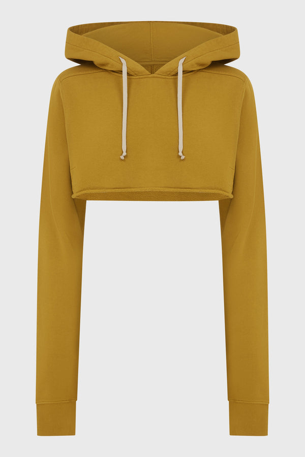 CROPPED HOODIE OCHRE