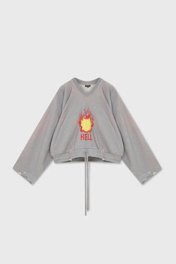HELL TROUSER SWEATSHIRT GREY PINK SUNFADING