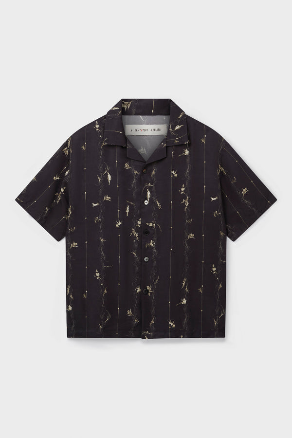 BLACK ALOHA SHIRT