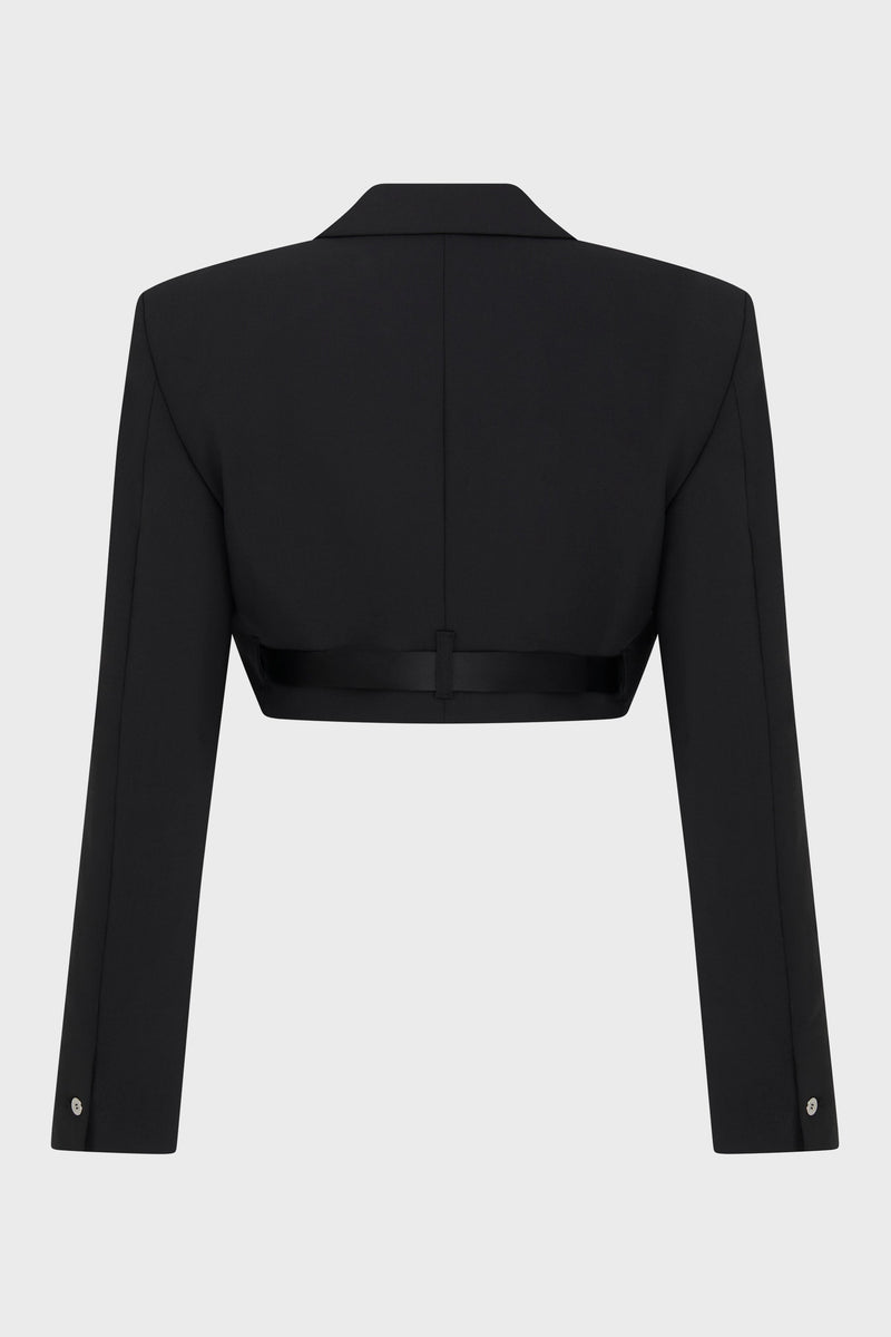 INTERLOCK TUXEDO BLAZER
