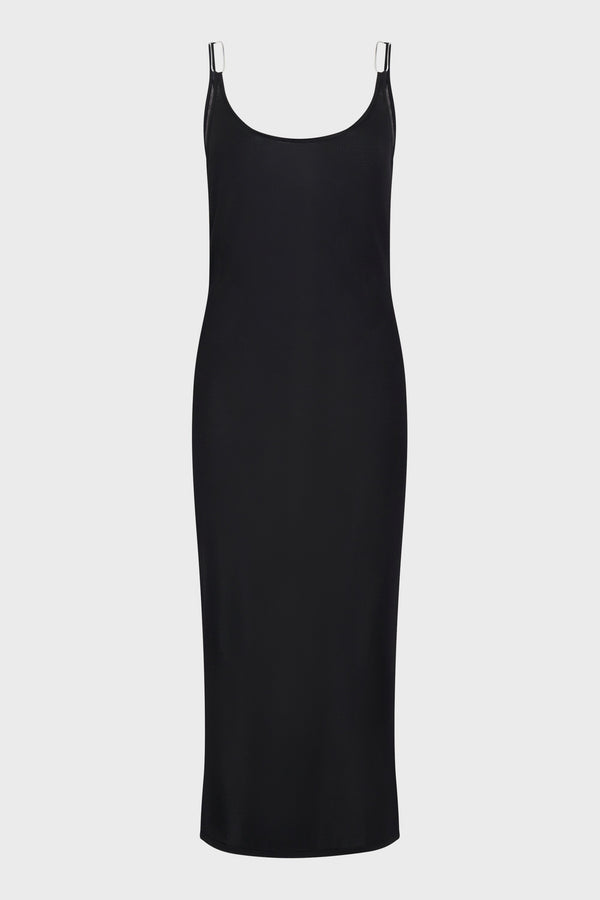 DOUBLE WIRE SLIP DRESS BLACK
