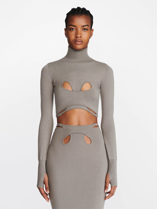 MOBIUS LOOP LS TOP DARK CEMENT