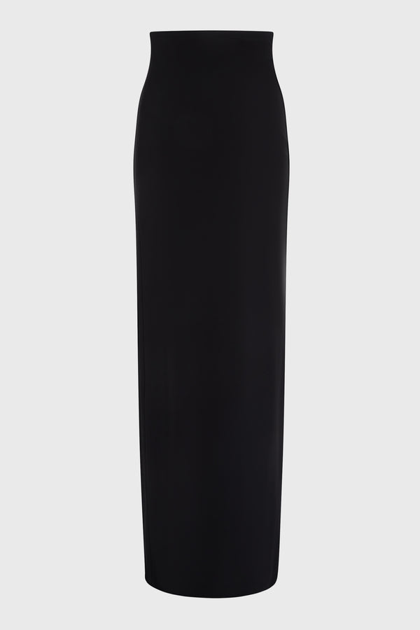 CLAW MINI-MAXI DRAPED SKIRT BLACK