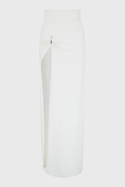 CLAW MINI-MAXI DRAPED SKIRT IVORY