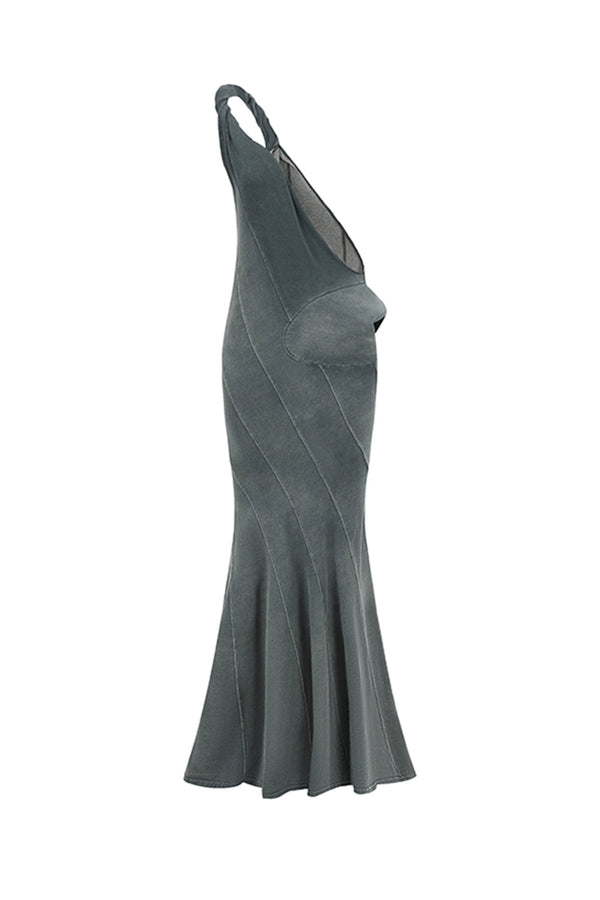 WASHED ONE SHOULDER DRESS