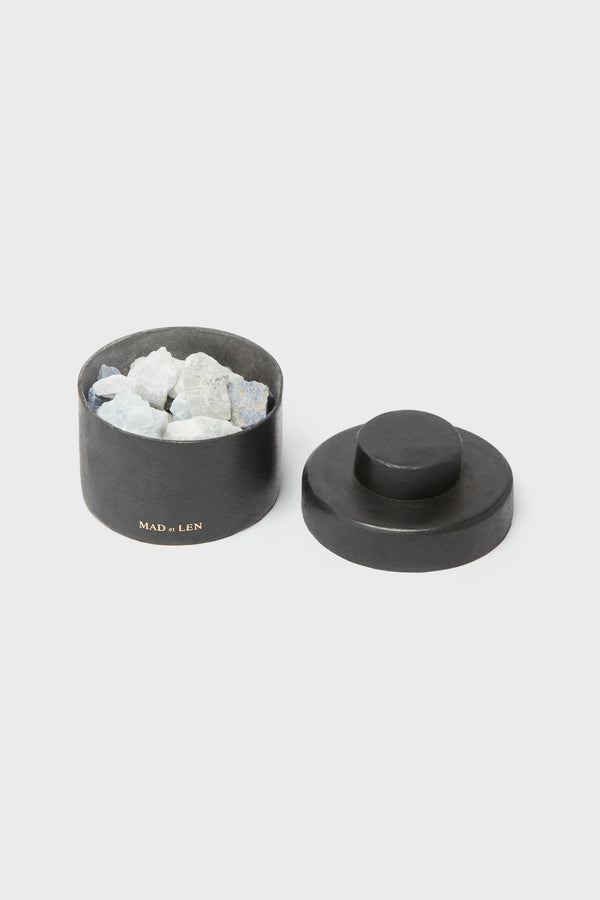 MINI FLAT POT POURRI BLUE CRYSTAL